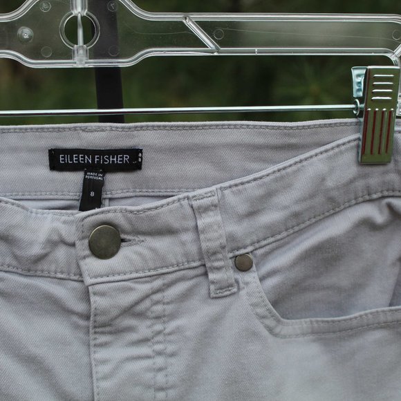 Eileen Fisher Midrise Stretchy Grey Skinny Jeans - Picture 4 of 4